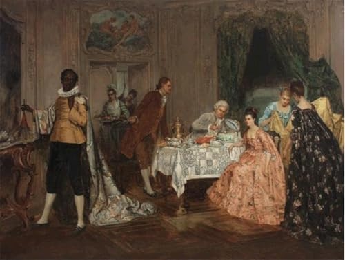 Peinture le dîner aristocratique de Harry toile murale abstraite deco salon