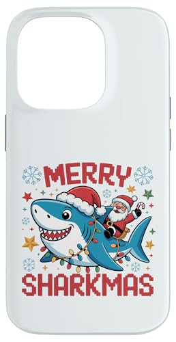 Merry Sharkmas AO[Z[^[ T^ CfBO V[N Cgt X}zP[X iPhone 14 Pro p