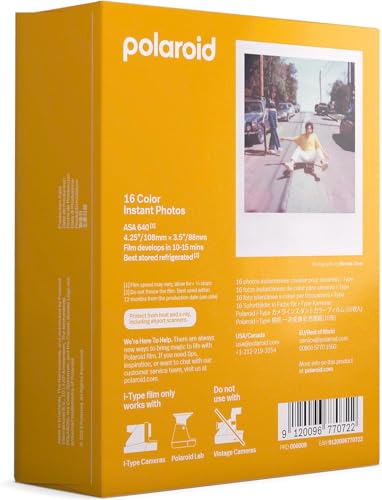 Image of Polaroid Instant Color Film for i-Type Cameras 2 Pack of 8 Instant Photos (16 Total) Bundle with a Cleaning Cloth