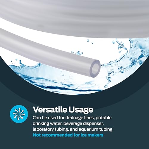 Image of Eastman 1 /4 Inch ID (3 /8 Inch OD) PVC Clear Vinyl Tubing, 20 Foot Length, 98563
