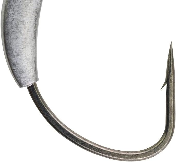 Berkley Fusion19 Weighted Swimbait Hooks, 3/0, Smoke Satin, 4-Pack, photo 3 of 4