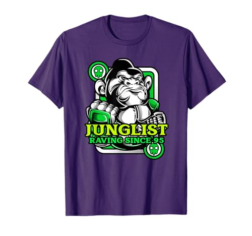Junglist DnB Music Jungle 90s Drum And Bass Ape T-Shirt