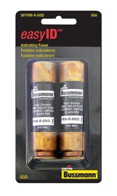 Bussman BP/FRN-R-60ID 60 Amp EasyID Heavy-Duty Time Delay Fuse 2 Count