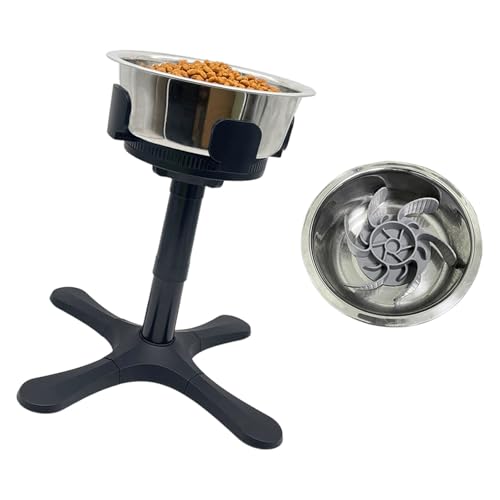 Gamelles pour chien avec support surélevé et tige extensible pour sa digestion - 6