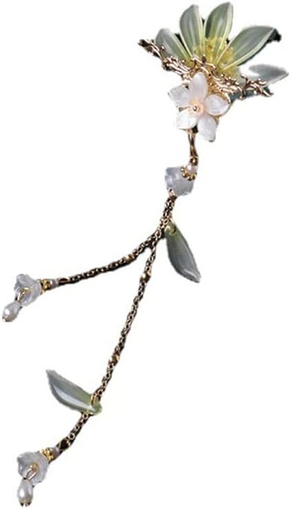 SMEJS 中国の穏やかな韓服古代ヒヤシンスヘアピンレトロボールヘアピンヘアピン妖精タッセル髪飾り