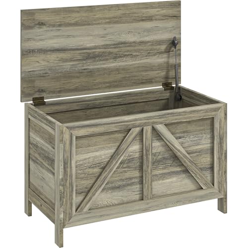 HOMCOM 30' Farmhouse Storage Bench, Lift Top Storage...