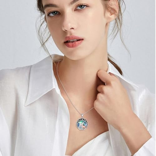 Animal Necklace Sterling Silver Double Cat/Wolf/Fox Pendant Moon and Star Necklace Jewelry Gifts for Women2