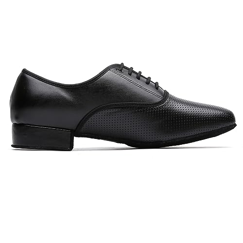 MSMAX Men's Black Ballroom Latin Performance Shoes Waltz Modern Dancing Practice Shoe by MSMAX - Image 4