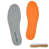 7STROBBS Memory Foam Insoles for Women Men, Comfort Replacement Shoe Insert, Reversible Thick Lightweight Cushion Inner Soles, Flat Shoe Pads for Sneakers Running Work Hiking, Grey, US9