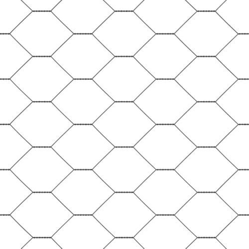 vidaXL Hexagonzaun Grau 0,4 x 50 m PVC, Garten & Terrasse, Rechteckiges Outdoor-Feature, Moderner Hexagon-Zaun, Robuste Grenze, Stilvolles Element