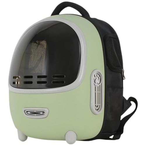 EnergyLion 犬 猫用キャリーバッグ 軽量 内蔵温湿度計 換気機能付き 通気性 8kg対応 人間工学に基づいた設計 お出かけバック 散歩 旅行 花見 小型犬用 ペット ペットリュック バック 猫 犬 いぬ ねこ 通院 (標準モデル,グレーグリーン)