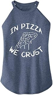 Ladies Tri-Blend Rocker Tank Top in Pizza We Crust Funny Pizza Lover Party
