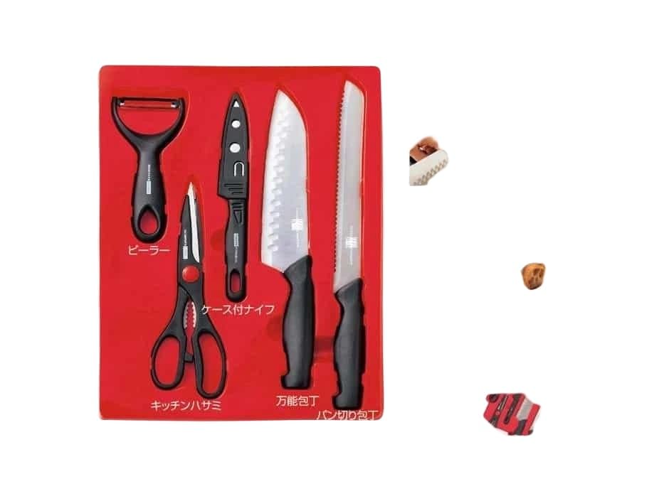 Amazon.co.jp: 【未開封即発送】 キッチンツール5点セット 包丁 ハサミ