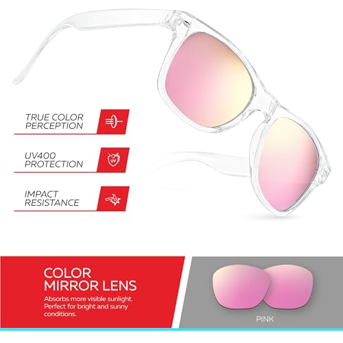 Image of Retro Rewind Kids Sunglasses for Boys Girls Age 3-12 - Shatterproof UV400 Toddler Children Sun Glasses