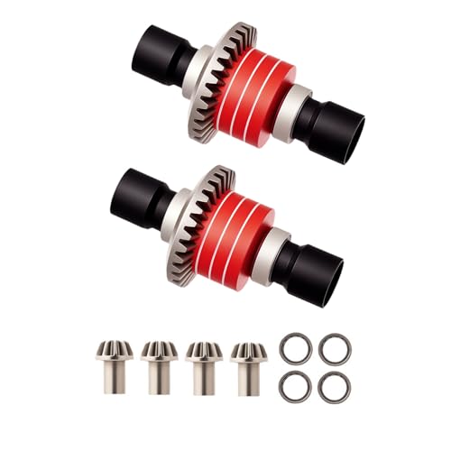 Mesimsple 45# Steel Front Rear Differential Diff Input Gear Set for 1/16 H16BM H16207 16208 16209 16210 H16 1/14 14301 14302 14209 14210 H14BM Series Upgrades Part Red