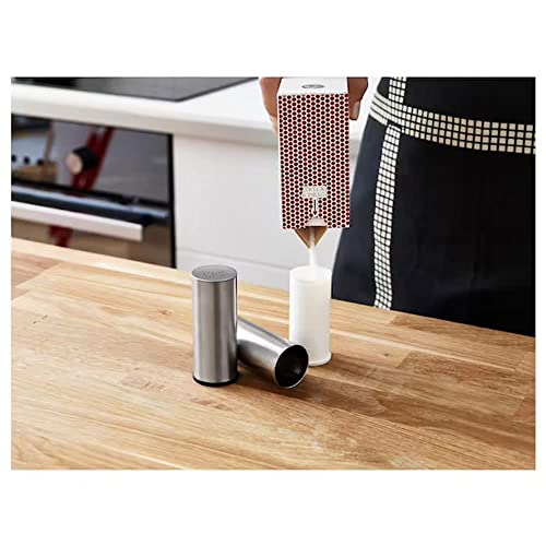 Image of Salt & Pepper Set, Stainless Steel Shakers for Oregano, Chilli Flakes, Salt & Spices (Set of 2)
