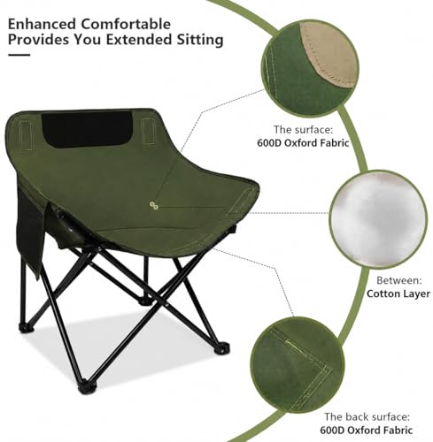 Image of ZYNTO Portable Foldable Camping Chair with Nylon Fabric for Fishing Beach, Travelling, Lawn, Patio Picnic Outdoor Chairs. Camping Chair Large with Armrest Folding with Cup Holder, for Adults. (Multi)