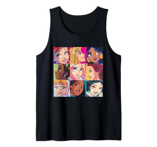 Disney Princess Characters Pop Art Grid Tank Top