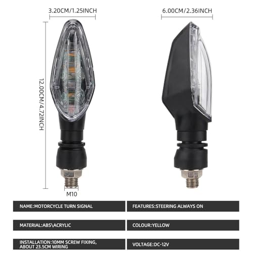 Luz trasera 2 luces intermitentes ámbar con función de marcha para scooter 4