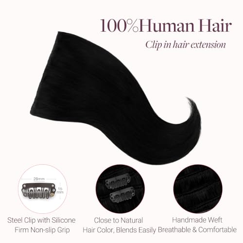 Image of GOO GOO Clip in Hair Extensions Real Human Hair Back Fill Extension 2Pcs