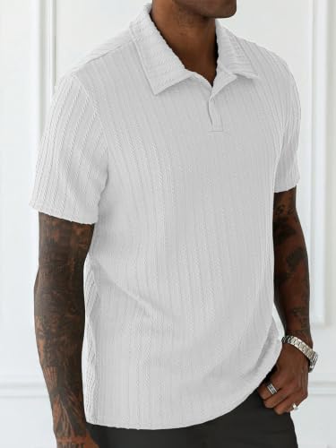 Image of Leriya Fashion Branded Polycotton Tshirt For Man | Men's Summer Textured Polo T-Shirt | Stylish Half Sleeve Collared Tee | Soft Breathable Knit Fabric | Regular Fit Casual Polo for Office, Travel & Everyday Wear