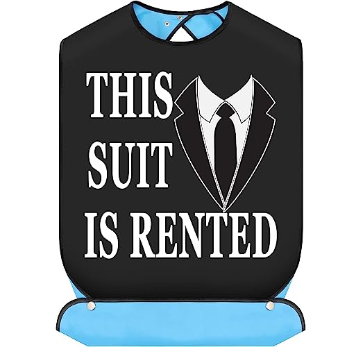 BWWKTOP Groom Adult Bibs With Crumb Catcher Groom Clothing Protectors Wedding Bibs Wedding Gag Gifts Bridal Shower Gift