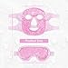 ZNÖCUETÖD Face Eye Mask Ice Pack for Reducing Puffiness, Bags Under Eyes, Puffy Dark Circles, Migraine,Hot/Cold Pack with Soft Plush Backing (Pink-(1*Eye Mask+1*Face Mask))