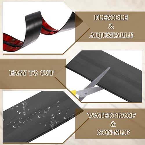 Tira de transición de PVC para suelos autoadhesivos color negro 4