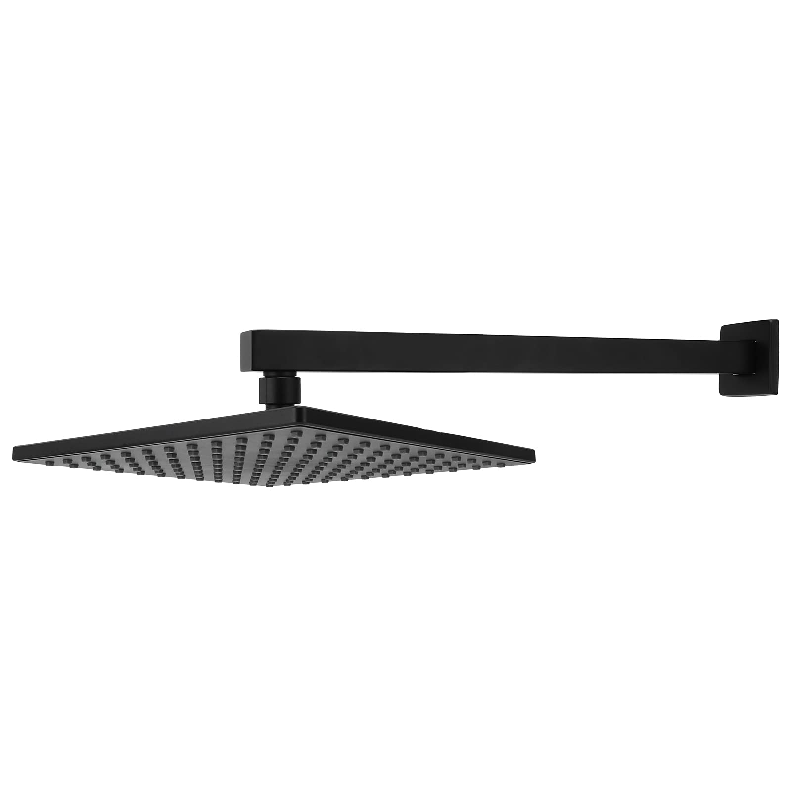 Rociador de ducha de una sola función Boquilla de cabezal de ducha oculta Latón duradero Negro mate Accesorio de baño de 9 pulgadas para la renovación del baño del hogar