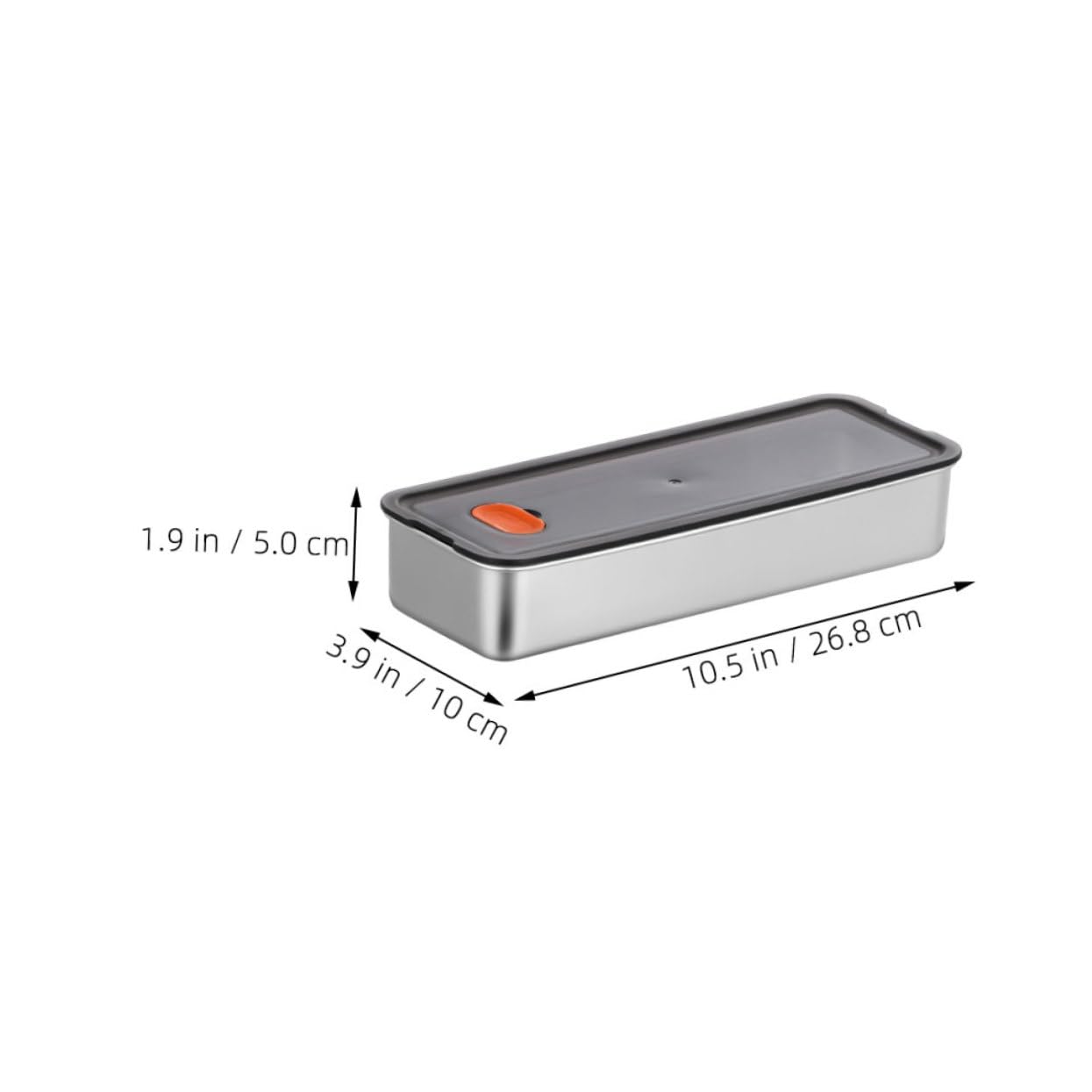 MAGICLULU 3 Unidades De Caja De Tocino De Res Contenedor De Acero Inoxidable Con Tapa Refrigeradores De Cocina Contenedores Para Alimentos Refrigerador Pequeño Tocino Almacenamiento