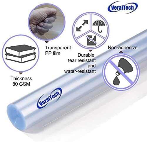 Veraitech Book Binding Transparent Rolls, 360 x 9 Yards Each - Set of 3 (Set of 4) 2