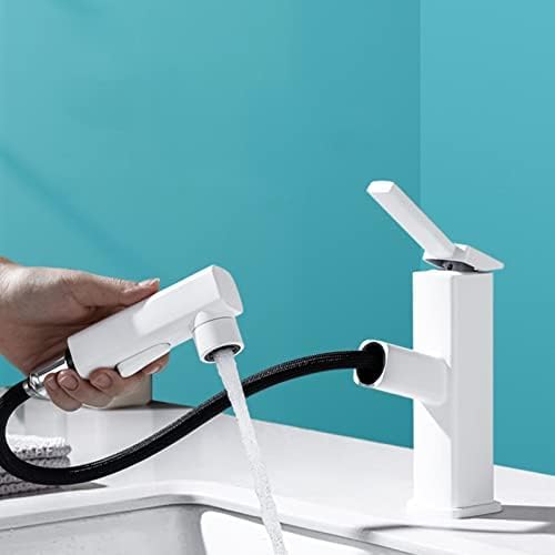Robinet de cuisine mitigeur extractible bicolore gris et noir