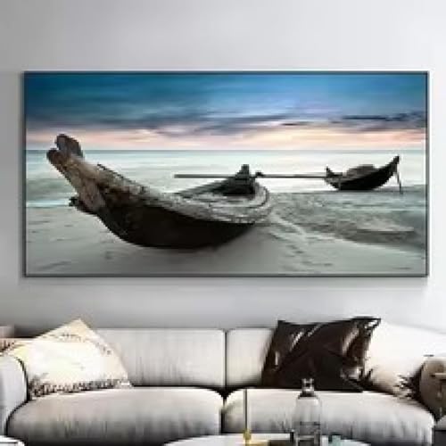 Toile beach sunset grand format et impression d'art moderne 80x160