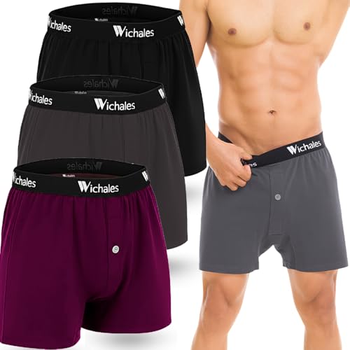 Image of Mens Boxer Shorts Loose Fit Underwear Sleep Short for Men 3 Pack