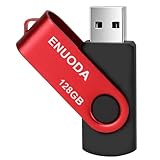 ENUODA 128GB USB Flash Drive Thumb Drive 128GB Swivel Design USB 2.0 Memory Stick High Capacity Jump Drive Pen Drive for Laptop PC Computer (Red)