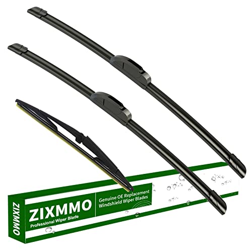 Image of 3 wiper blades Replacement for 2005-2010 Grand Cherokee windshield wipers | Replacement Original Equipment,Premium All-Seasons Front & Rear,21 inch+21 inch+14 inch(Set of 3) J HOOK