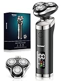 KENSEN Afeitadora Eléctrica Hombre, Maquina de Afeitar Barba, IPX6 Impermeable Shaver en Seco y Húmedo, con Cabezal de...