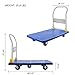 YSSOA Platform Truck with 1320lb Weight Capacity and 360 Degree Swivel Wheels, Foldable Push Hand Cart for Loading and Storage, Blue