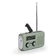 BOROCO Notfall-Solarradio, Selbstbetriebenes Kurbelradio mit LED-Taschenlampe, SOS-Alarm,AM/FM Wetter Wind Up Radio für Notladung von Smartphone,mit USB (XLN-297WB)