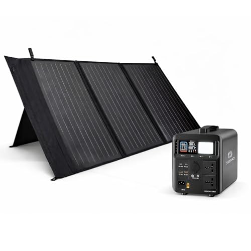 Portable Power Station K1200 (1008Wh LiFePO4) with 200W Solar Pan...