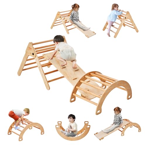 VEVOR Pikler Triangle Climbing Set for Toddlers