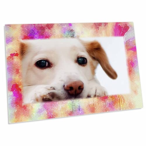Alfombrilla para escritorio 3dRose con arte de perro
