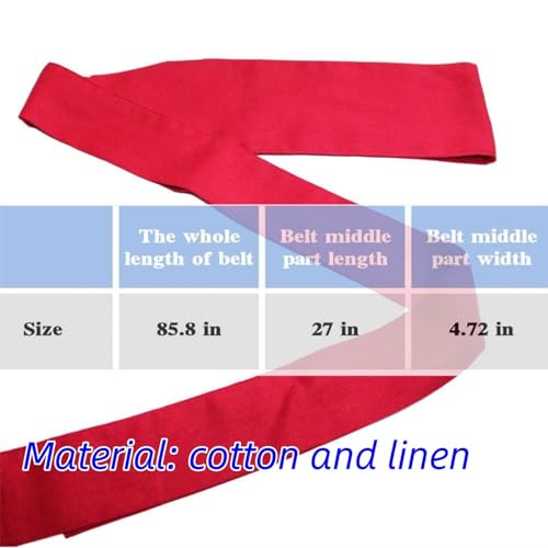 Women's Wide Belt Bow Self Tie Wrap Around Obi Waist Band Cinch Belt for Kimono Yukata Vintage Dress2