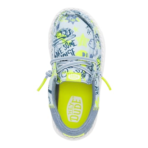 Hey Dude Kids Wally Funk Graffiti Mix (Toddler) - Shoes for Kids - Textile Upper - Breathable Cotton Lining2
