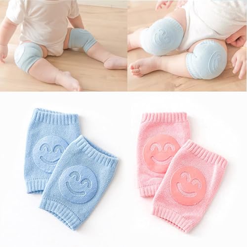 Image of BabyPro Baby Knee Guard-Set of 2, Multicolour Knee Pad for Toddler Crawling | Stretchable, Breathable Leg Warmers, Anti-Slip Silicone Knee Support