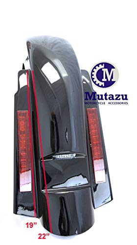Mutazu Stretched Extended Led Rear Fender For Harley Davidson Touring 97-2008 #TOP2