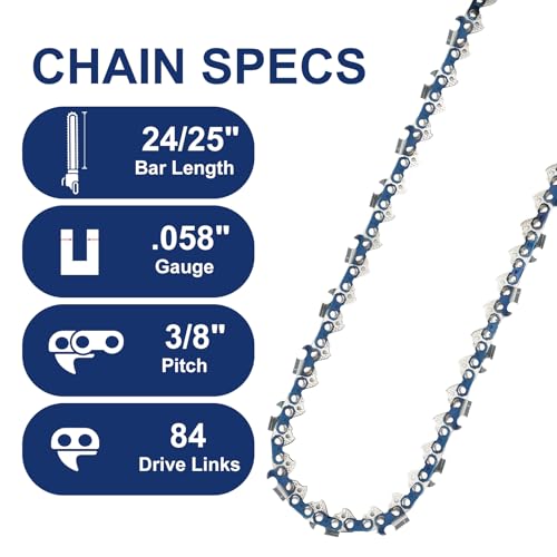 Image of 24 Inch Chainsaw Chain 3 /8 inch .058 inch 84DL Fit for Husqvarna 592XP 572XP 562XP