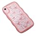 Qokey for iPhone XR Case, Glitter Star & Curved Edge Handle Grip Design, Military-Grade Shockproof Clear TPU Cover, Sparkle Protection Scratch-Resistant, Holographic Pink Bow