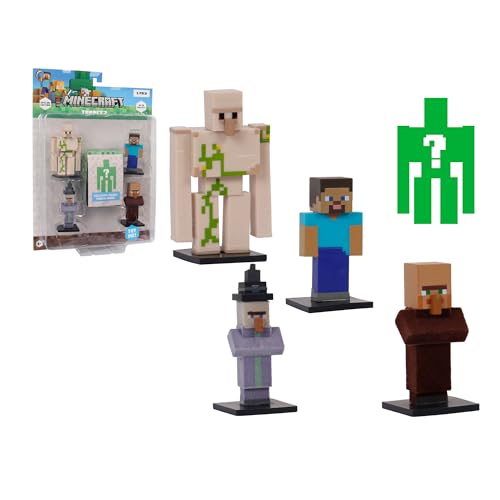 Bizak Minecraft Toppez Édition spéciale Pack de 5 Figurines Stdo.4, poupées de 5 cm avec 1 Figurine Surprise, Produit Officiel, 16 modèles à...