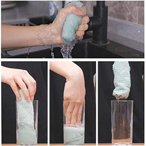 Piececool 5Pack Microfiber Cleaning Cloth Household Double Sided Kitchen Towels Reusable Lint Free Degreasing for Cars Kitchen Tableware Cleaning Supplies